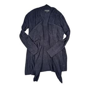 Barefoot Dreams Open Cardigan Womens Size S/M Black Bamboo Chic Lite Long